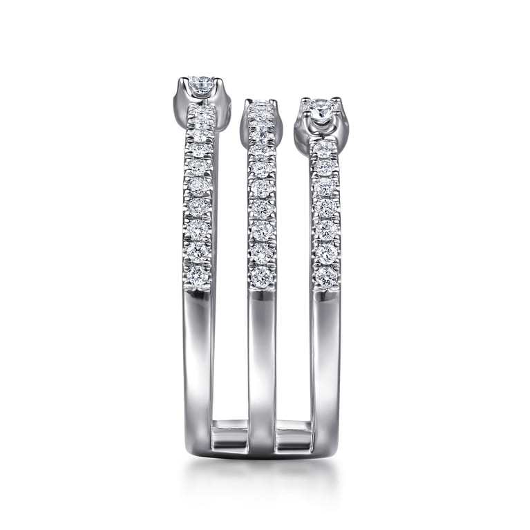 14K White Gold Diamond Easy Stackable Ring - 0.5 ct - Shot 4