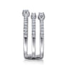 14K White Gold Diamond Easy Stackable Ring - 0.5 ct