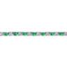 14K White Gold Diamond  Emerald Tennis Bracelet - 1.1 ct