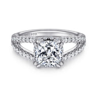 14K White Gold Diamond Engagement Ring