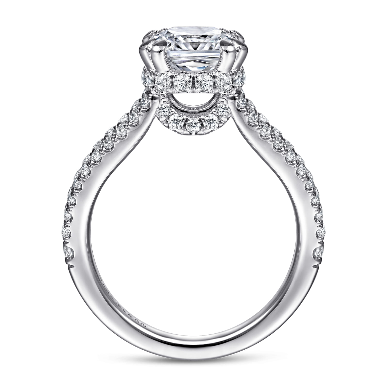 14K White Gold Diamond Engagement Ring