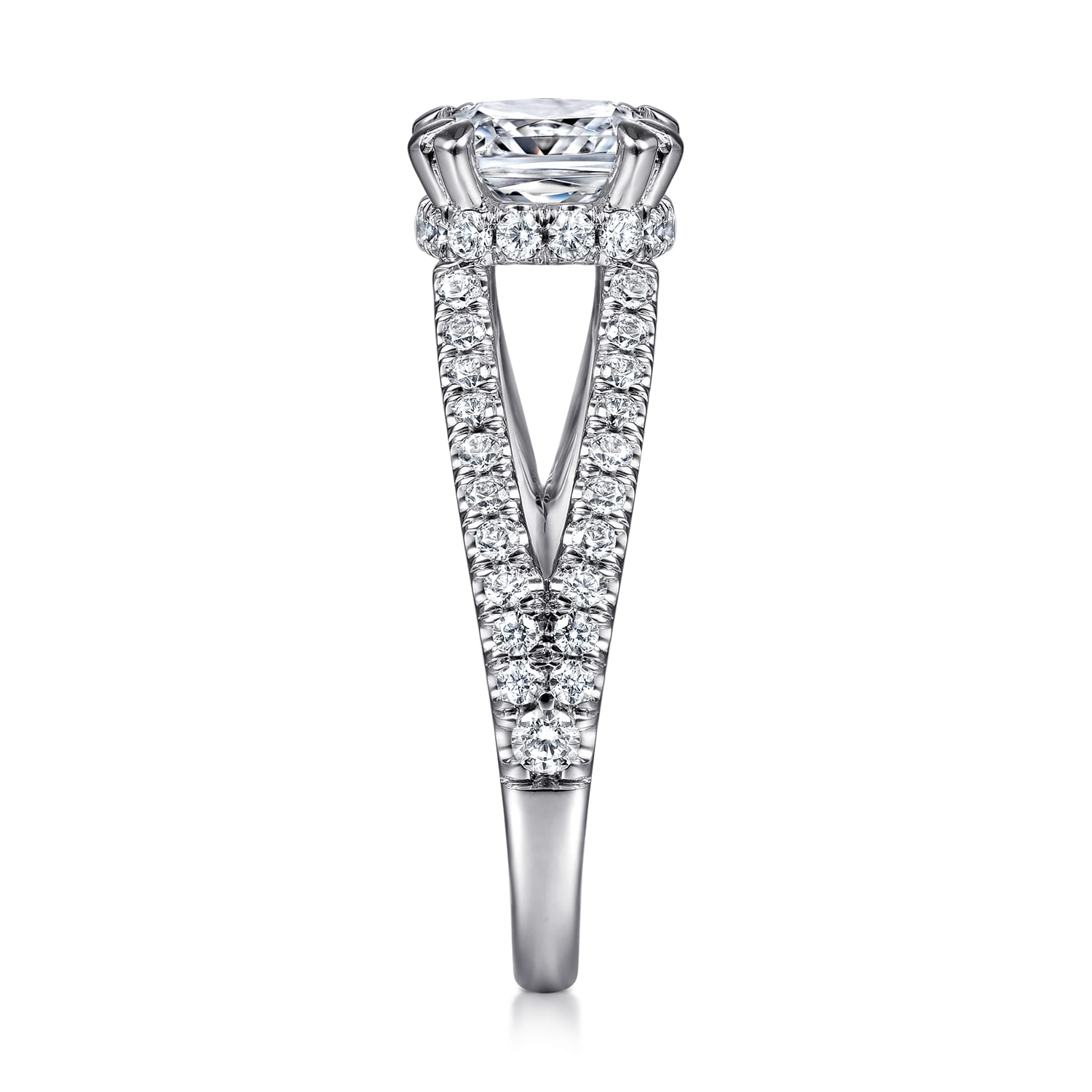 14K White Gold Diamond Engagement Ring
