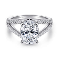 14K White Gold Diamond Engagement Ring