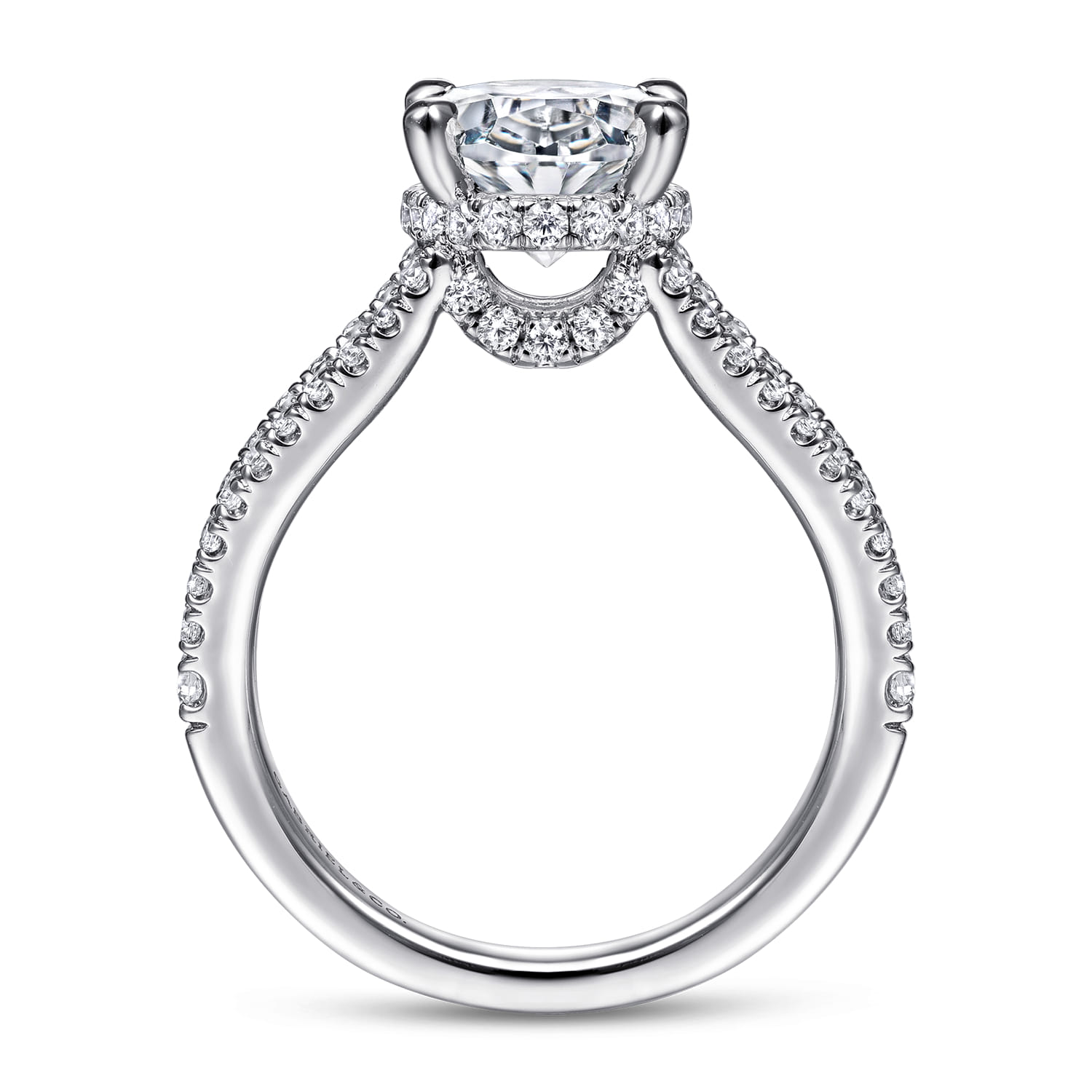 14K White Gold Diamond Engagement Ring
