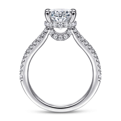 14K White Gold Diamond Engagement Ring