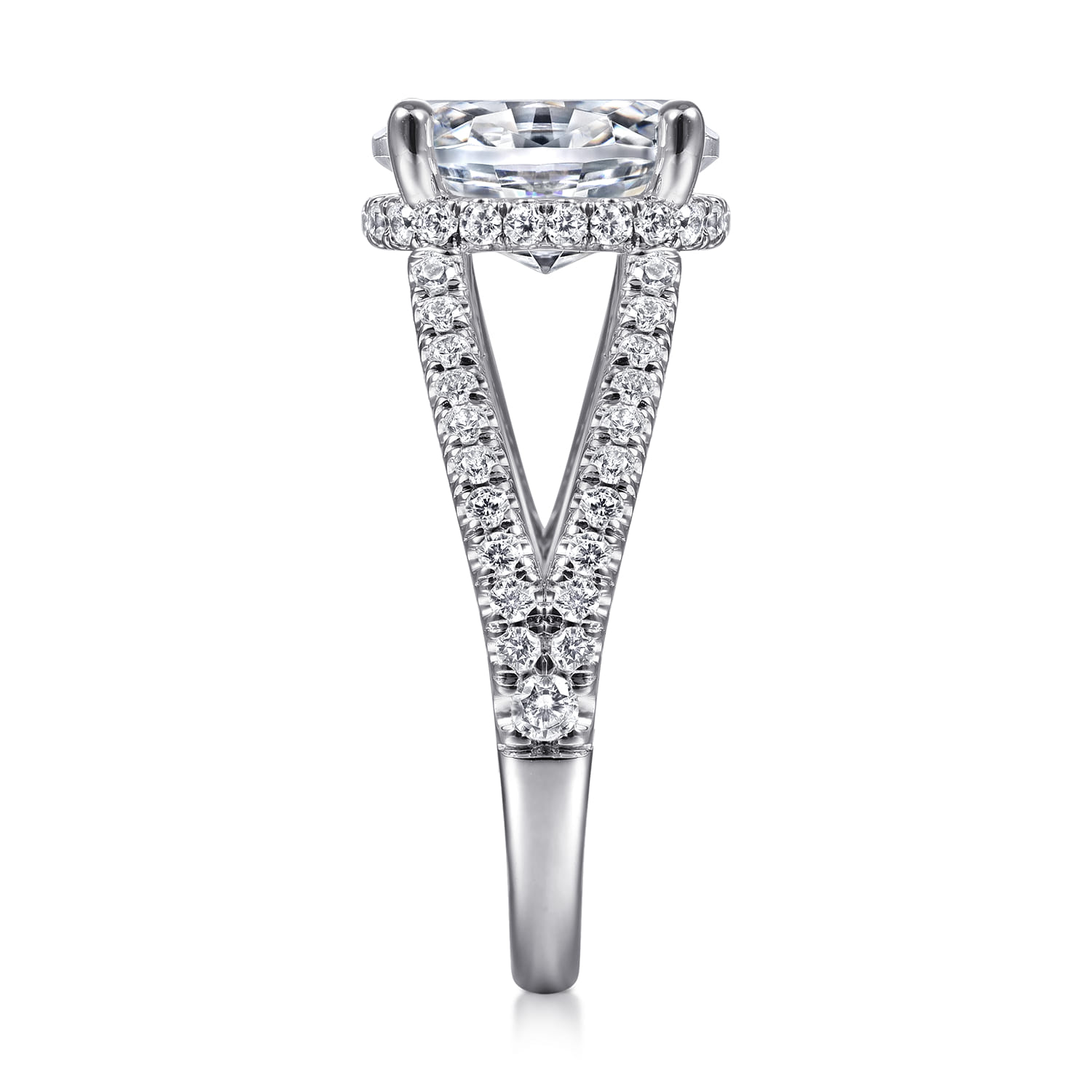 14K White Gold Diamond Engagement Ring