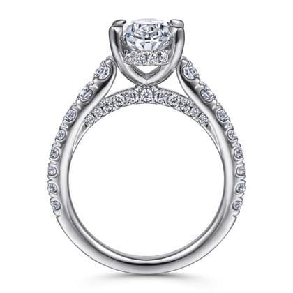 14K White Gold Diamond Engagement Ring