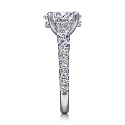14K White Gold Diamond Engagement Ring
