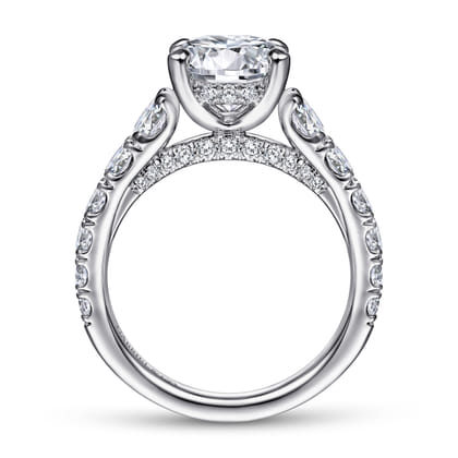 14K White Gold Diamond Engagement Ring