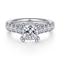 14K White Gold Diamond Engagement Ring