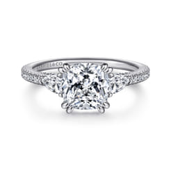 14K White Gold Diamond Engagement Ring