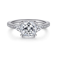 14K White Gold Diamond Engagement Ring
