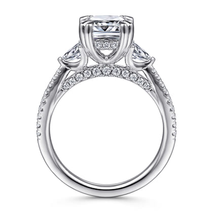 14K White Gold Diamond Engagement Ring