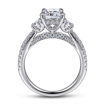 14K White Gold Diamond Engagement Ring