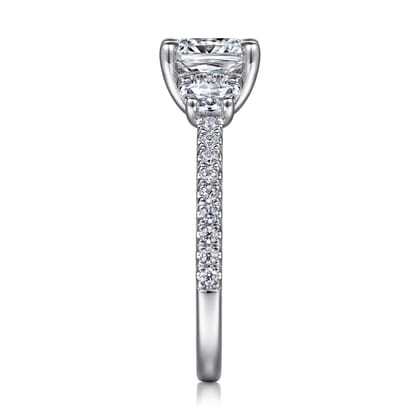 14K White Gold Diamond Engagement Ring
