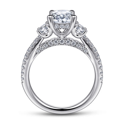 14K White Gold Diamond Engagement Ring