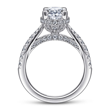 14K White Gold Diamond Engagement Ring