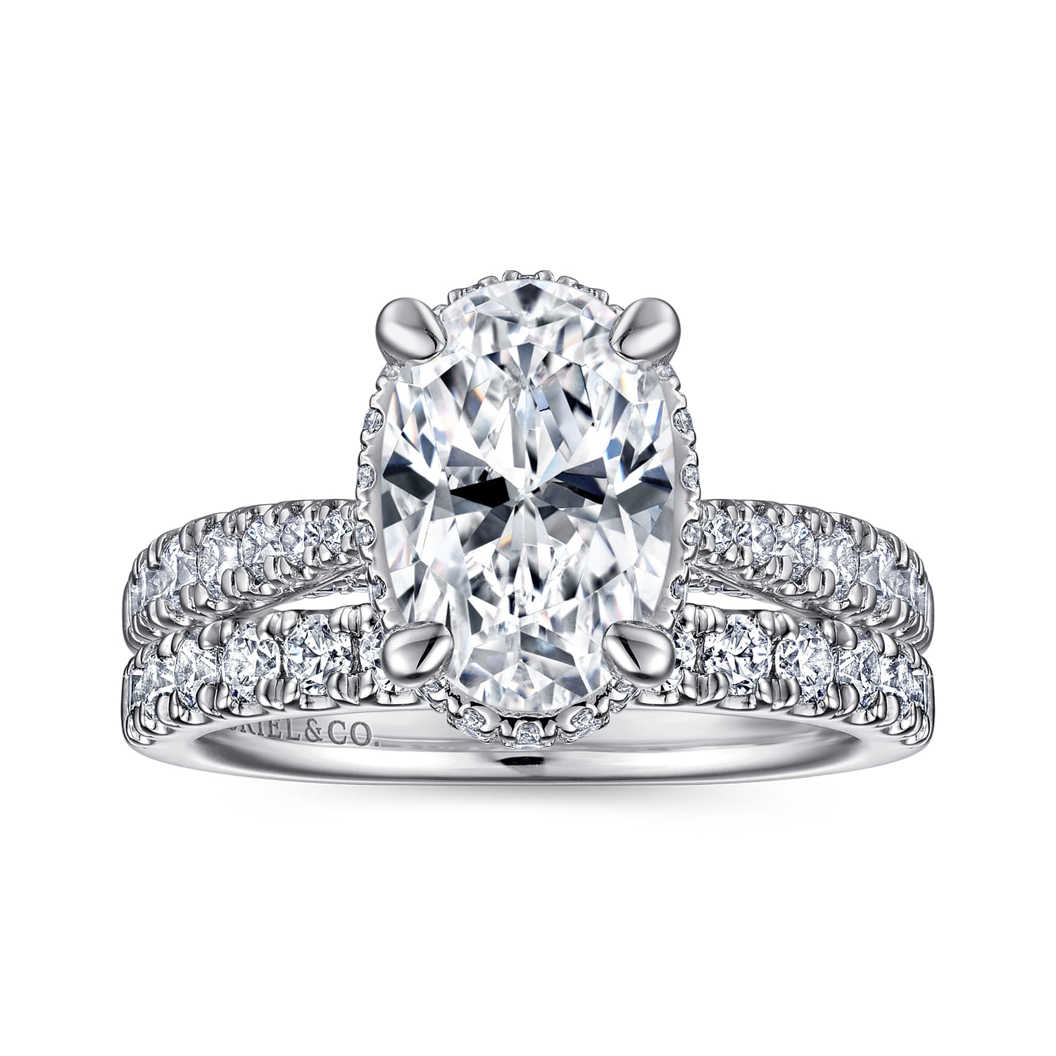 14K White Gold Diamond Engagement Ring