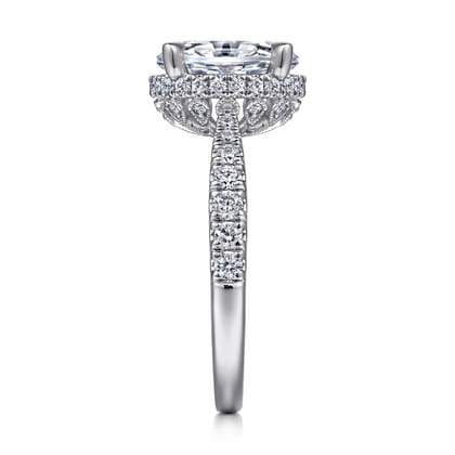 14K White Gold Diamond Engagement Ring
