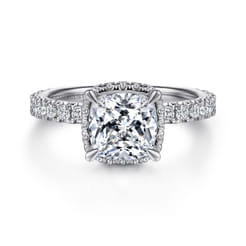 14K White Gold Diamond Engagement Ring