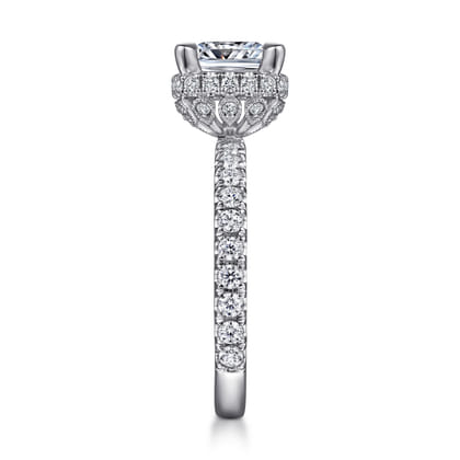 14K White Gold Diamond Engagement Ring