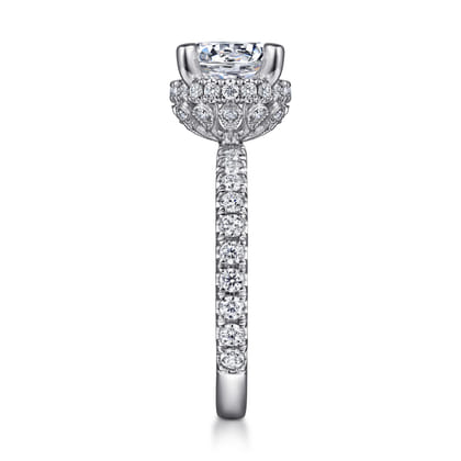 14K White Gold Diamond Engagement Ring