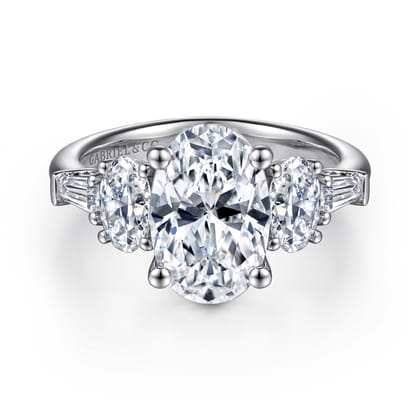 14K White Gold Diamond Engagement Ring