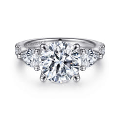 14K White Gold Diamond Engagement Ring