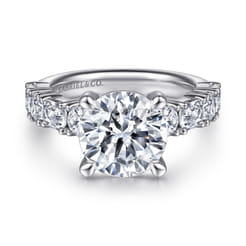 14K White Gold Diamond Engagement Ring