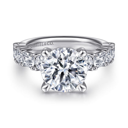 14K White Gold Diamond Engagement Ring