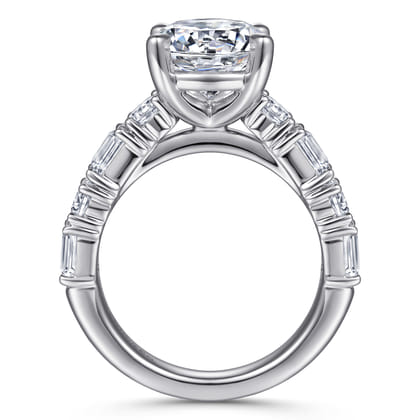 14K White Gold Diamond Engagement Ring
