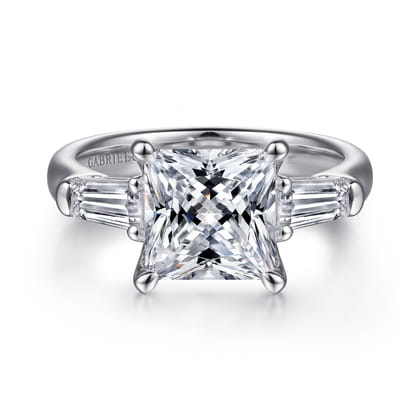 14K White Gold Diamond Engagement Ring
