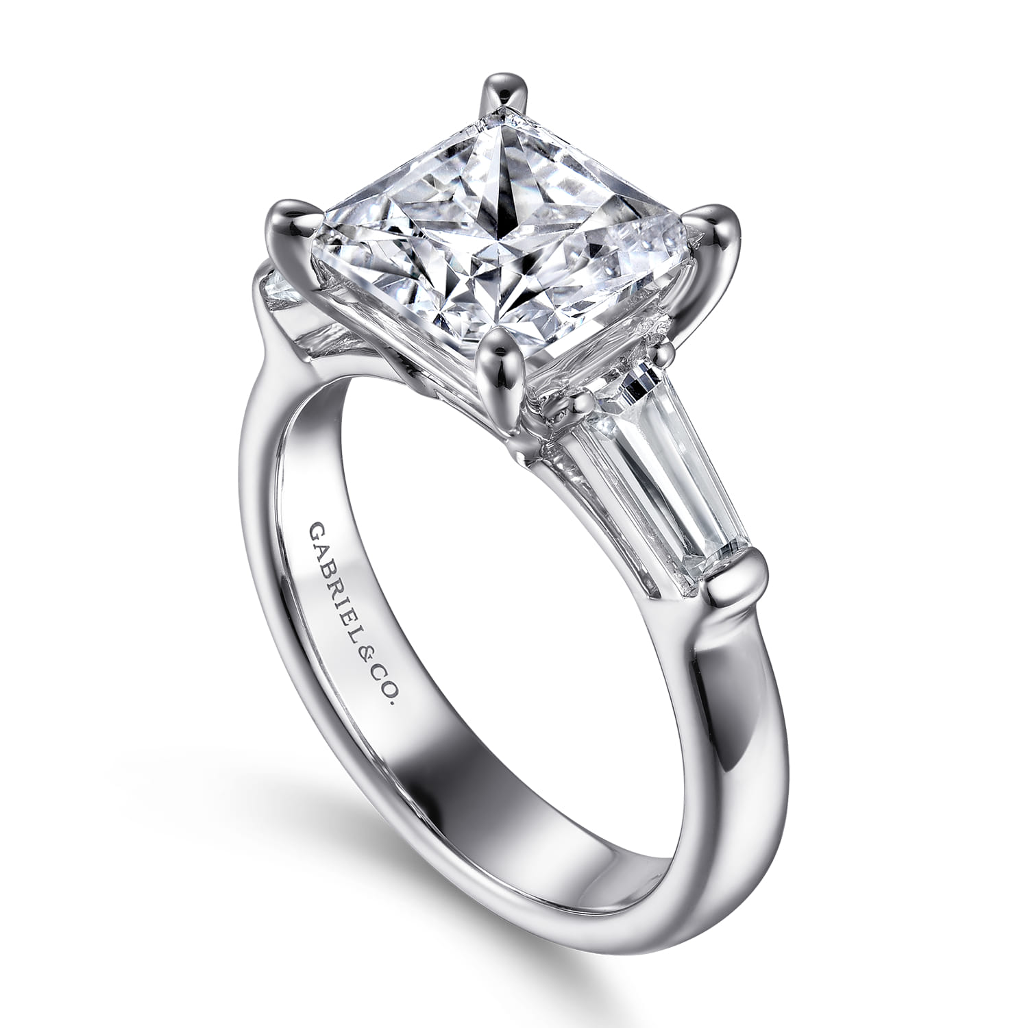 14K White Gold Diamond Engagement Ring