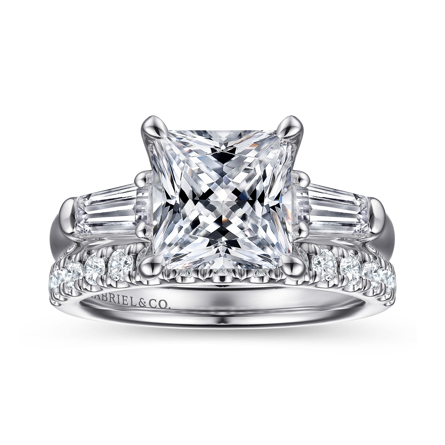 14K White Gold Diamond Engagement Ring