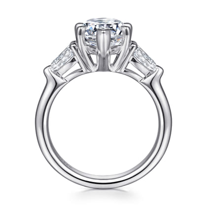 14K White Gold Diamond Engagement Ring