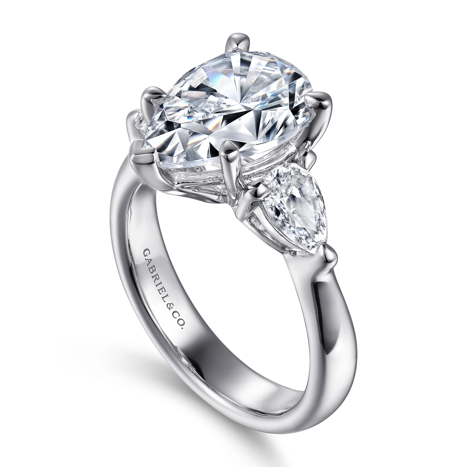 14K White Gold Diamond Engagement Ring