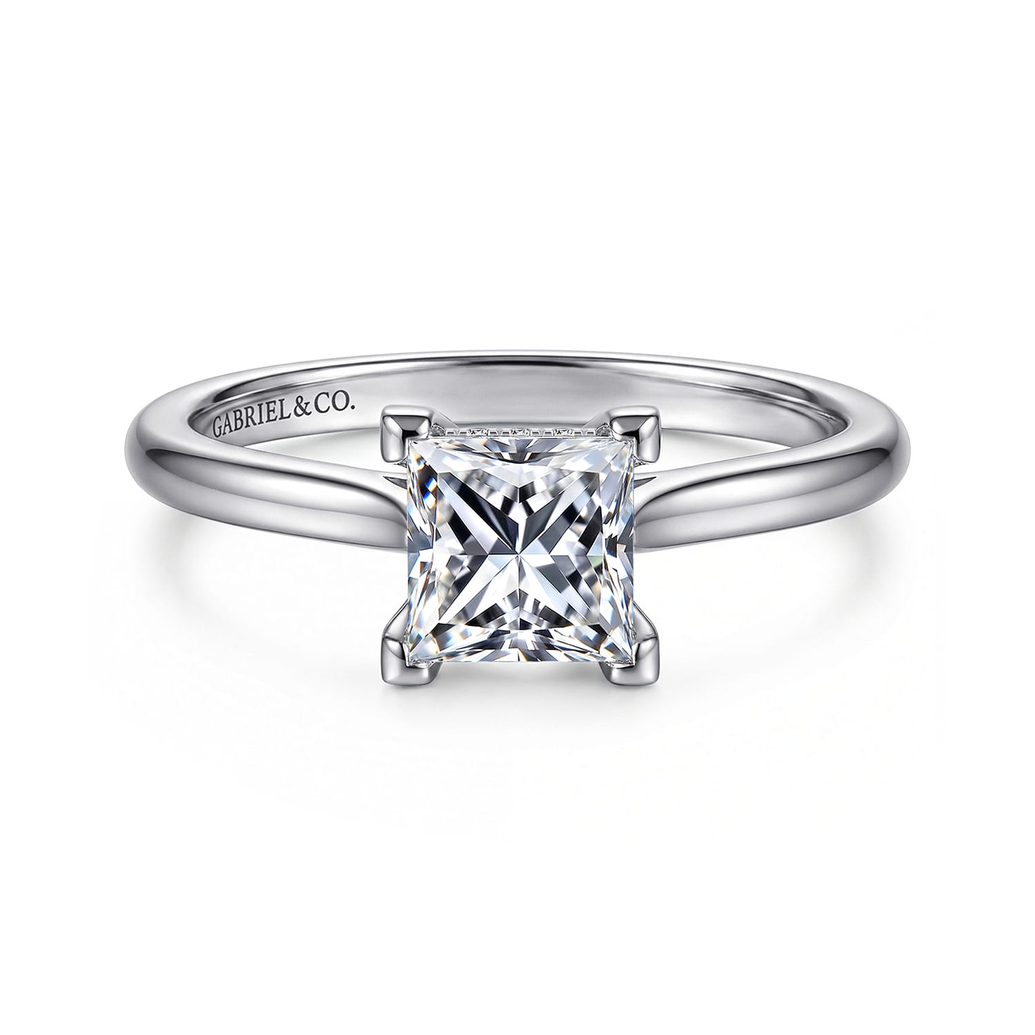 14K White Gold Diamond Engagement Ring