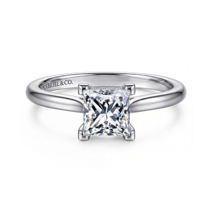 14K White Gold Diamond Engagement Ring