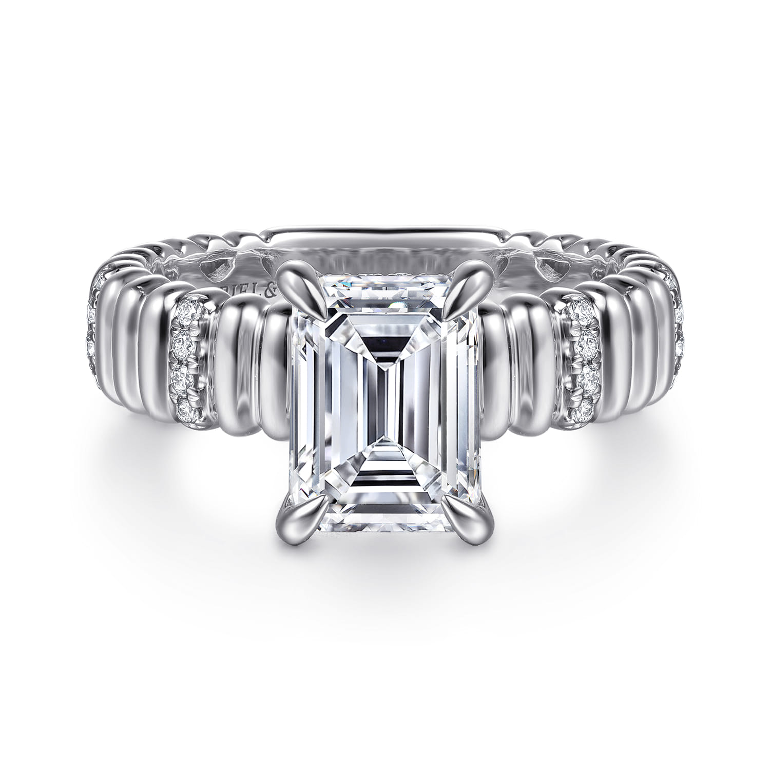 14K White Gold Diamond Engagement Ring