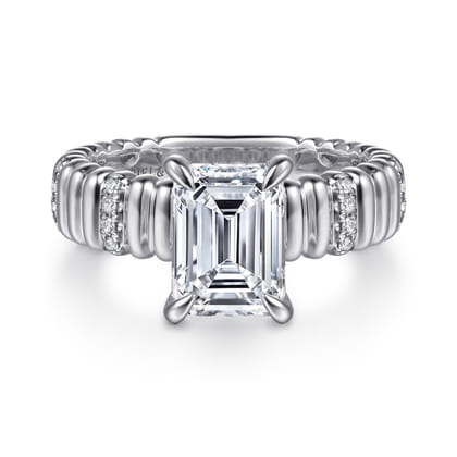 14K White Gold Diamond Engagement Ring