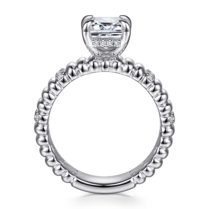 14K White Gold Diamond Engagement Ring