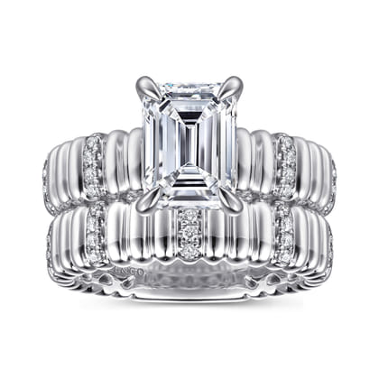 14K White Gold Diamond Engagement Ring
