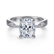 14K White Gold Diamond Engagement Ring