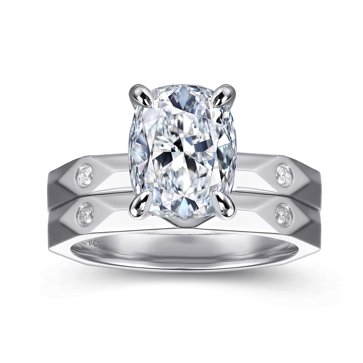 14K White Gold Diamond Engagement Ring