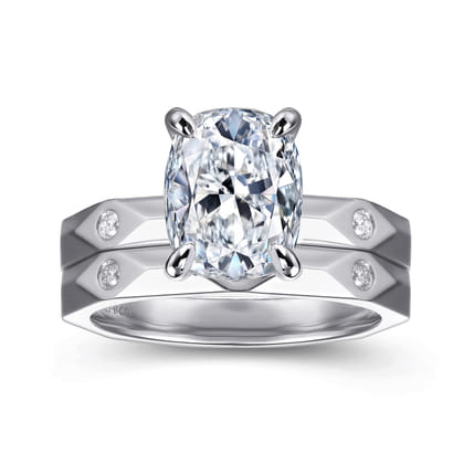 14K White Gold Diamond Engagement Ring