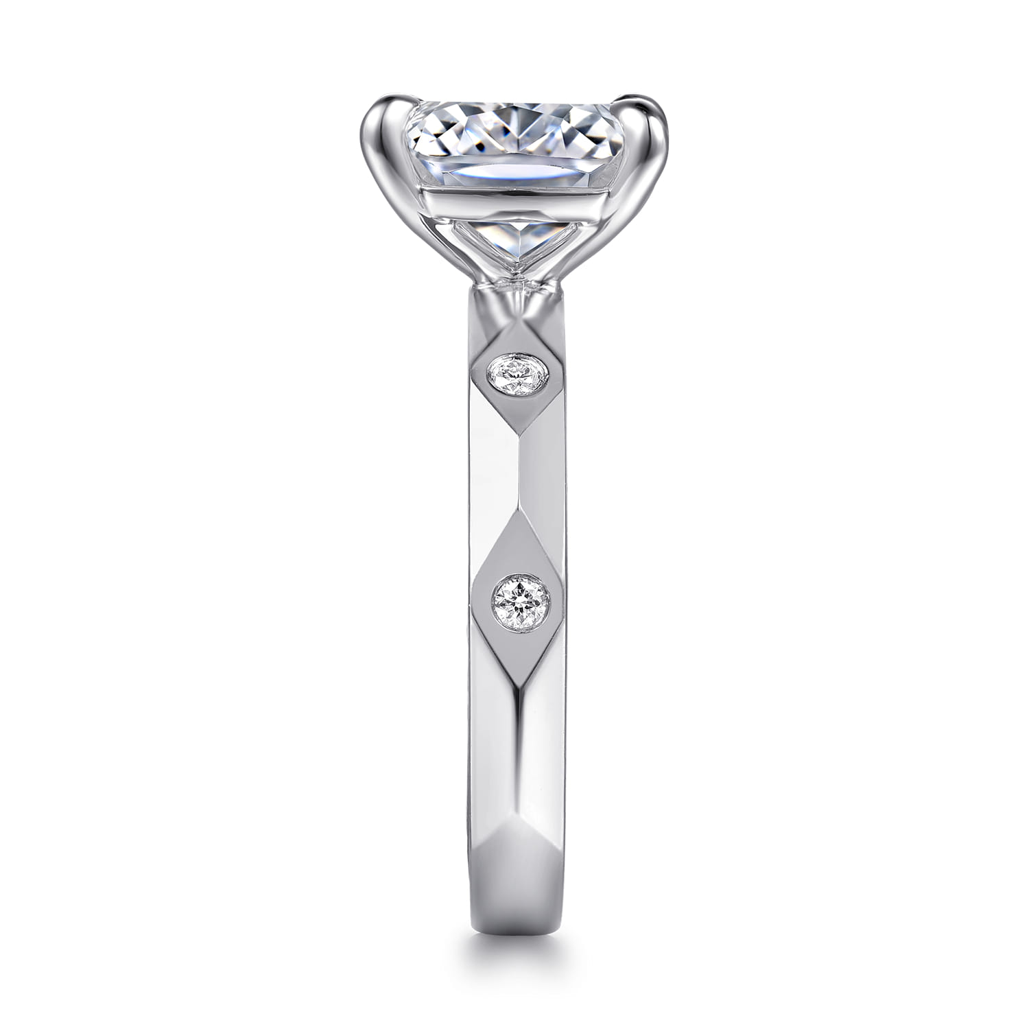 14K White Gold Diamond Engagement Ring