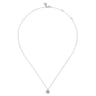 14K White Gold Diamond Floral Pendant Necklace - 0.25 ct