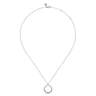 14K White Gold Diamond Graduating Circle Pendant Necklace - 0.6 ct