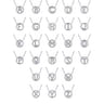 14K White Gold Diamond H Initial Pendant Necklace - 0.06 ct