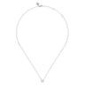 14K White Gold Diamond H Initial Pendant Necklace - 0.07 ct